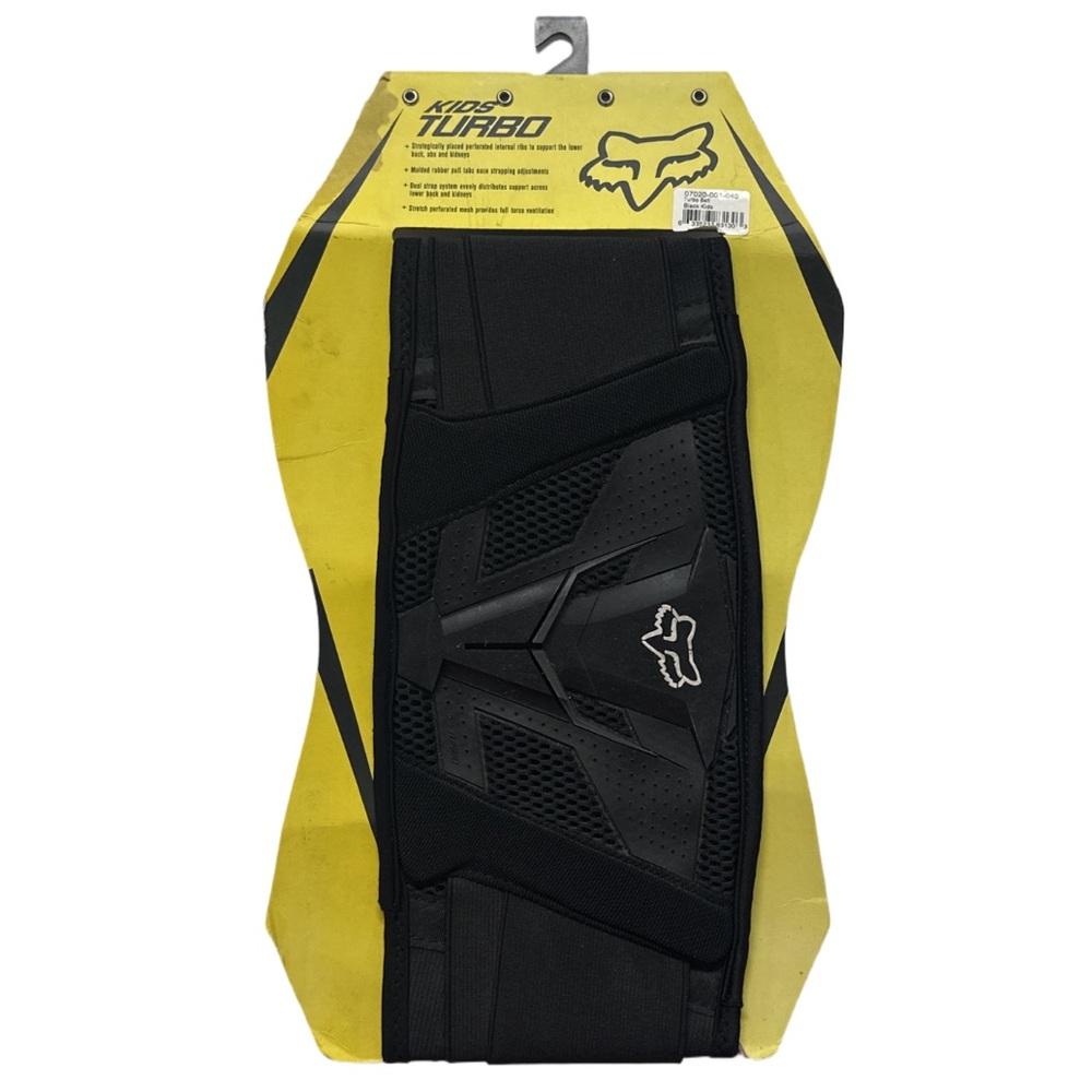 FOX RACING kid's black turbo kidney protective belt, adjustable. BNWT.